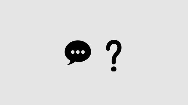 Speech Bubble and Question Mark Isolated