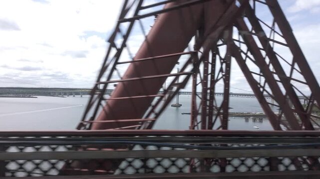 Edinburgh,UK - May 8, 2026:  The Forth Bridge, a railway bridge across the Firth of Forth in Scotland