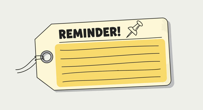 Reminder Tag with Hand Drawn Style
