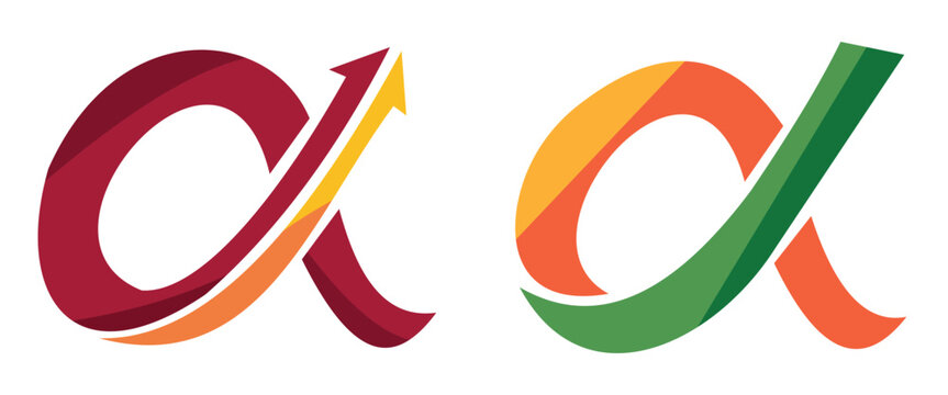 Alpha logo design. Abstract alpha logo alpha icon alpha symbol
