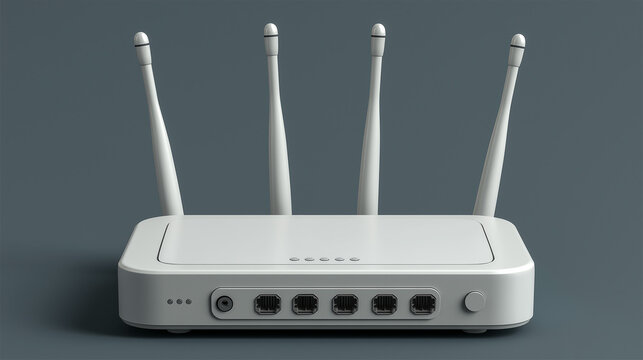 wireless router on white background