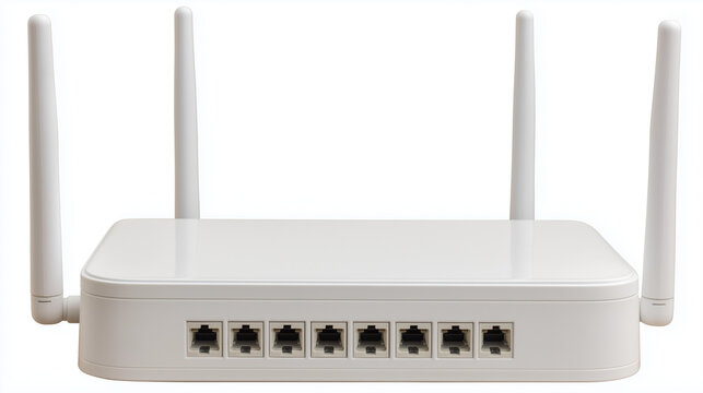 wireless router on white background