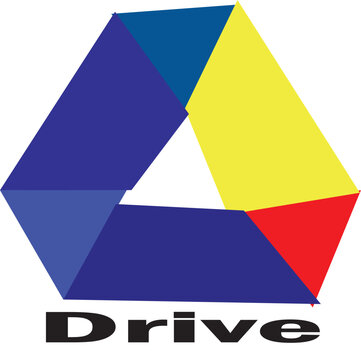 The Google Drive logo is a recognizable triangular symbol composed of three overlapping colored branding.