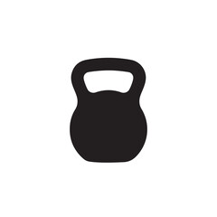 Fototapeta premium Minimalist white kettlebell silhouette on transparent background