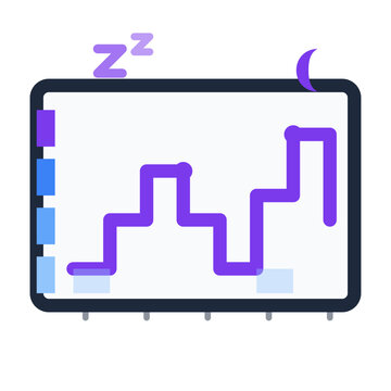 Sleep Stages Tracker Hypnogram REM Deep Sleep Icon