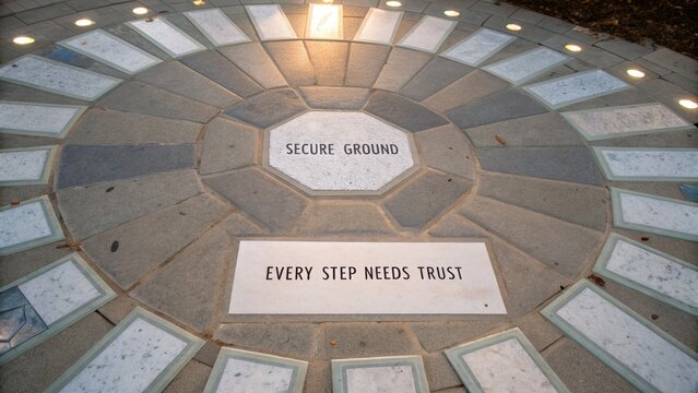 Secure Ground Every Step Needs Trust Inscribed Paving Stones