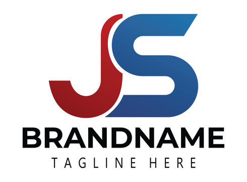 Creative letters JS logo js icon  