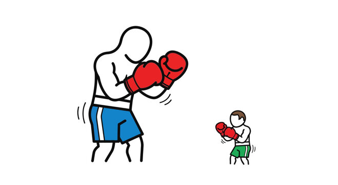Giant Boxer vs Tiny Opponent