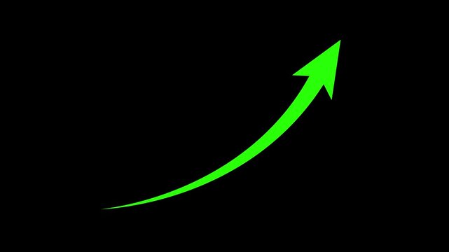 Abstract arrow business graph icon animation transform background.4k animation video.
