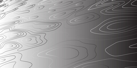 Abstract wavy contour Background. Ocean topographic line map with curvy wave isolines. Topographic map lines abstract contour geography scheme for cartography vector illustration. © Trex