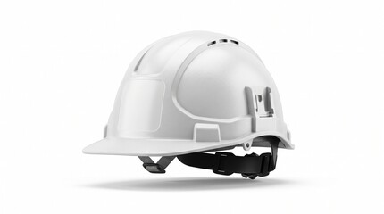 Fototapeta premium Realistic Industrial Safety Helmet Mockup with Adjustable Straps and Ventilation