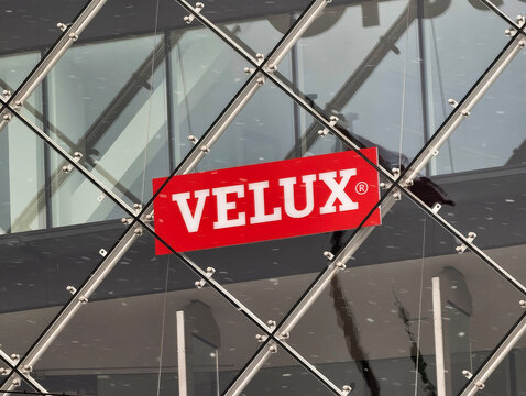 Copenhagen,Denmark-Nov.24th 2025: VELUX company brand logo 