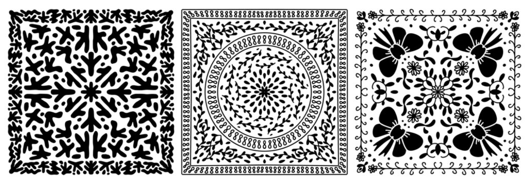 bandana scarf design illustration vector