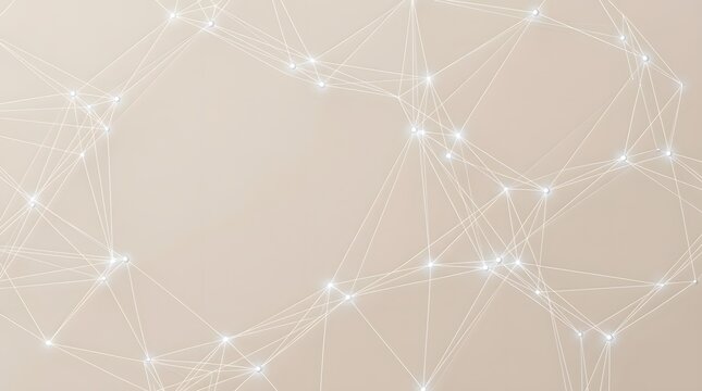 Abstract Network Connection Background with Geometric Lines and Dots
