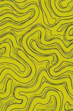 Abstract organic lines create a dynamic, fluid pattern on a vibrant chartreuse background, perfect for modern digital, web, and creative design projects