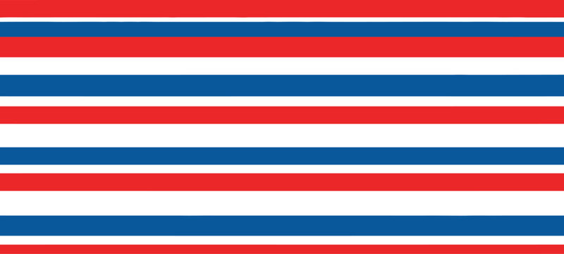 Patriotic red white blue theme horizontal stripes seamless pattern for backgrounds