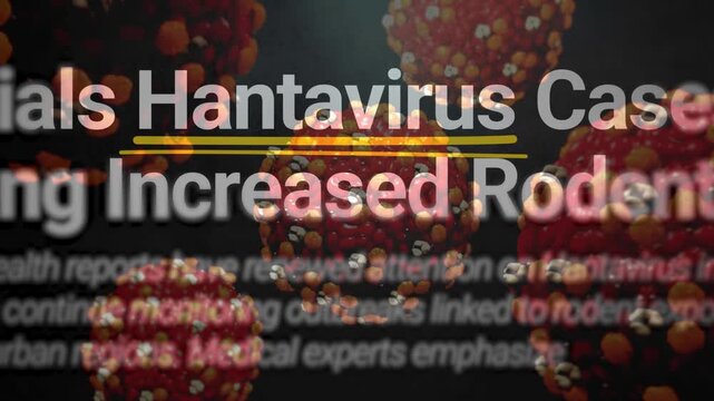 Newspaper or report style layout with highlighted headline about hantavirus prevention.