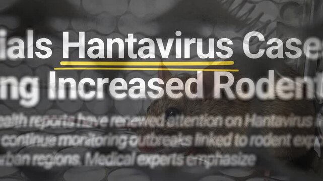 Newspaper or report style layout with highlighted headline about hantavirus prevention.