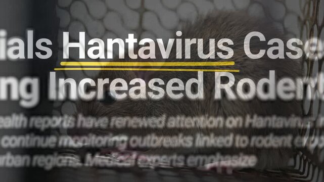 Newspaper or report style layout with highlighted headline about hantavirus prevention.