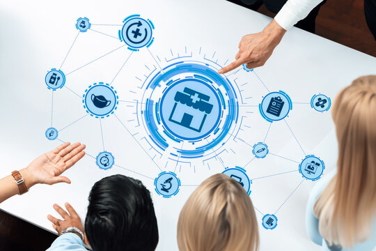 Online pharmacy icons showing medicine, healthcare, prescription and medical services with digital pharmacy, online drugstore, telemedicine and modern pharmaceutical solutions. Entice
