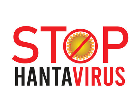 Stop Hantavirus Sign with Rat Icon