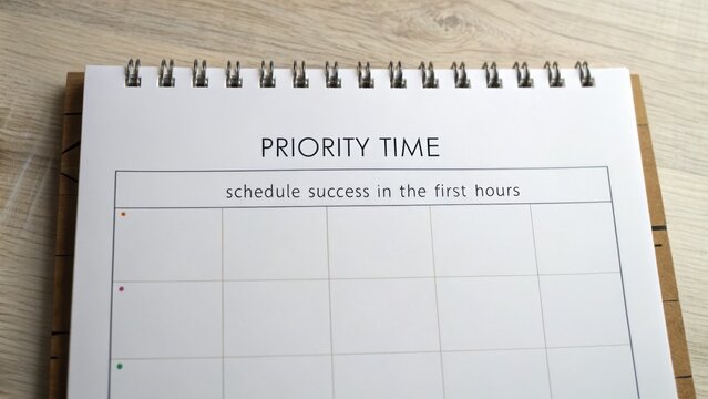 Calendar Page for Priority Time Planning