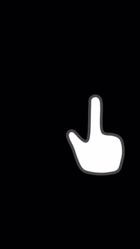 Vertical Finger **Scroll Down Gesture** Overlay for **App Tutorial** Reels 4K