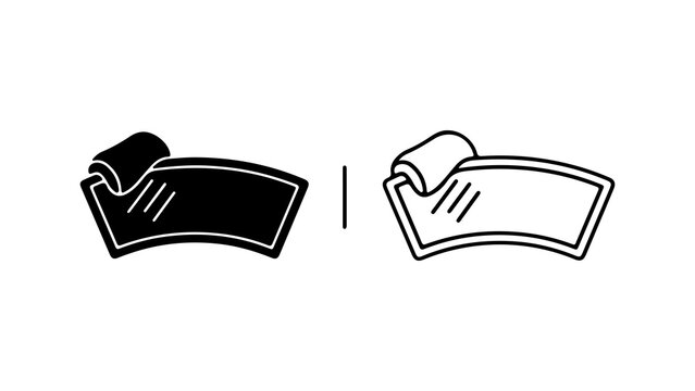 Flexible Display Screen Technology Icon Set
