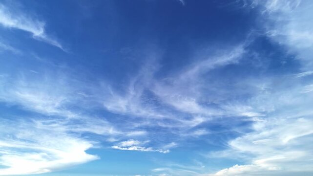 Wispy Clouds in a Bright Blue Sky