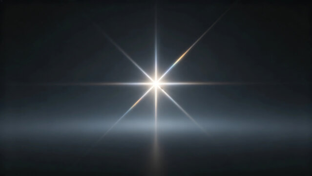 A luxurious AI singularity concept, a dazzling single-point light source paired with controllable lens flare, a deep charcoal gray gradient background, high-end luxury technological imaging.