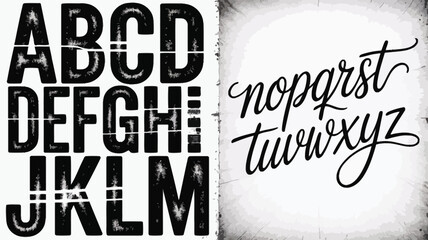 A striking display of diverse typography featuring bold and elegant lettering styles © MdSafi