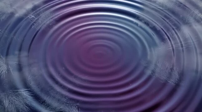 Close-up of water ripple causing concentric circles on surface