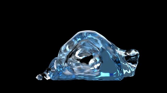 a  Water Spinning and building up in a circle