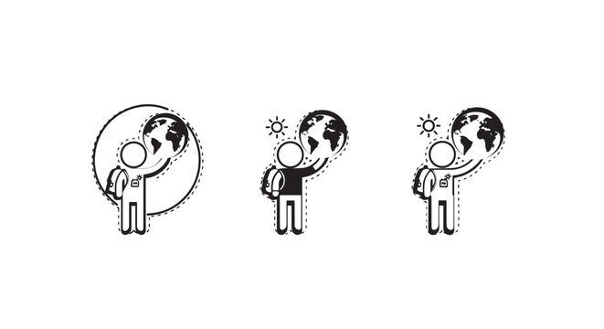 Illustration of person having progressive creative ideas.