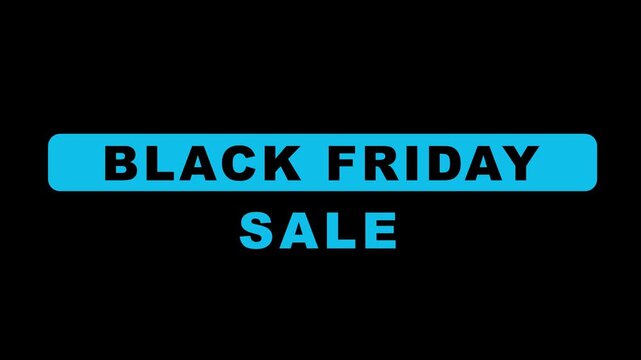 Black Friday Sale 4k Motion Graphics. Black Friday text for advertising. Design for advertising banner, promo, web, etc.