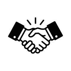 Obraz premium Icon handshake icon, business agreement symbol, partnership sign, vector illustration
