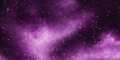 An abstract cosmic nebula glows with bright purple and blue light across a dark outer space background filled with deep galaxy starfields and starry night science fiction fantasy elements © RD Visuals