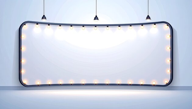 Large rectangular light box display panel.