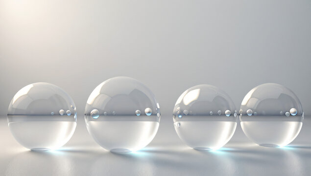 Glass Spheres in a Row.