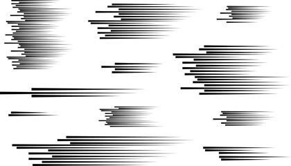 Horizontal speed lines for comic books. Manga, anime graphic speed striped texture. Horizontal fast motion lines for comic books. Vector illustration  © Just Choice