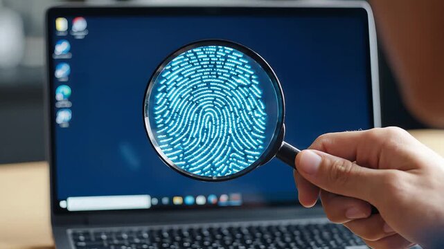 Digital Biometric Fingerprint Analysis Using a Magnifying Glass