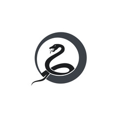 Obraz premium Snake logo symbol reptile icon.