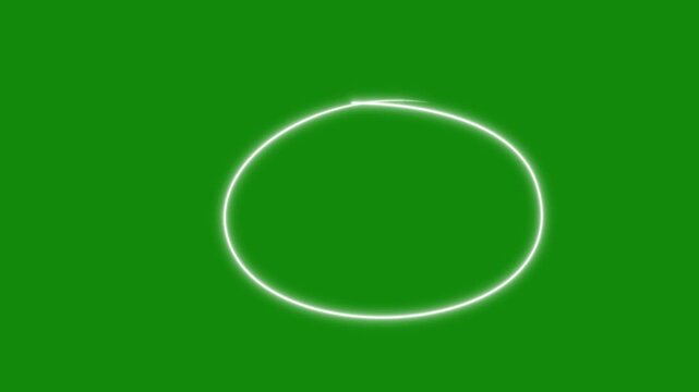 Circle marker with drawing effect with a green screen background. Highlighter marker pen style, doodle red circle marker and underline stroke,  hand-drawn doodle grunge circle highlights