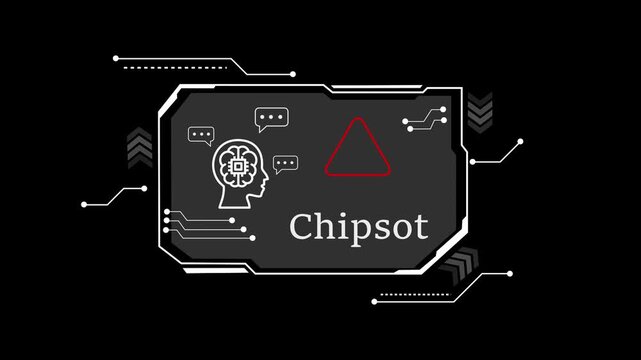  chip sot is connected to various digital functions through a glowing green network, representing advanced technology 4k video 