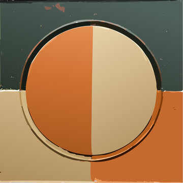 Circular Hole in White and Brown Surface.
