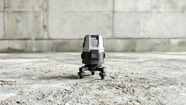 Laser Level On Concrete Floor
