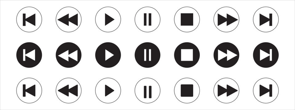 sing play icon set