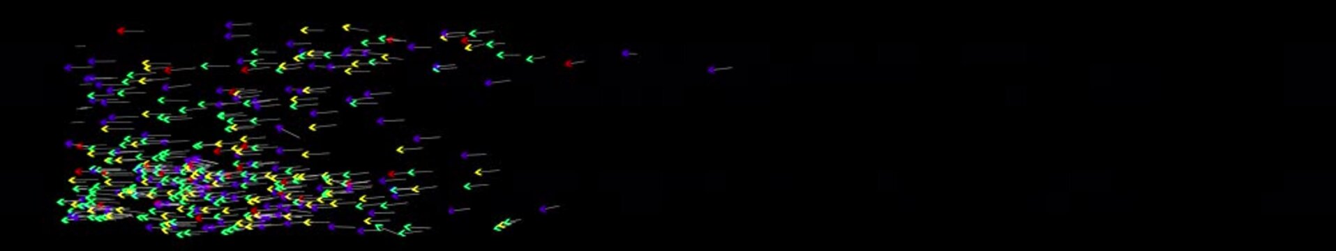 a wind arrows animation moving in a fluid way 