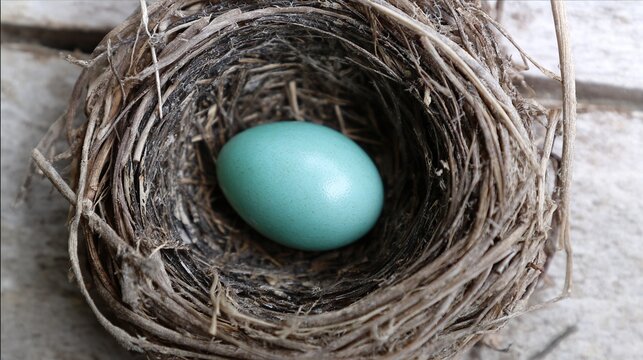 differently. Single cuckoo egg lying in a nest belonging to a smaller bird. wildlife magazines, conservation campaigns, designed for eco-tourism storytelling.