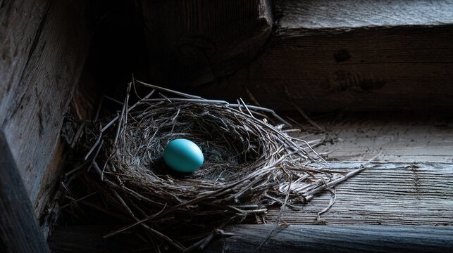 differently. Single cuckoo egg lying in a nest belonging to a smaller bird. wildlife magazines, conservation campaigns, designed for eco-tourism storytelling.